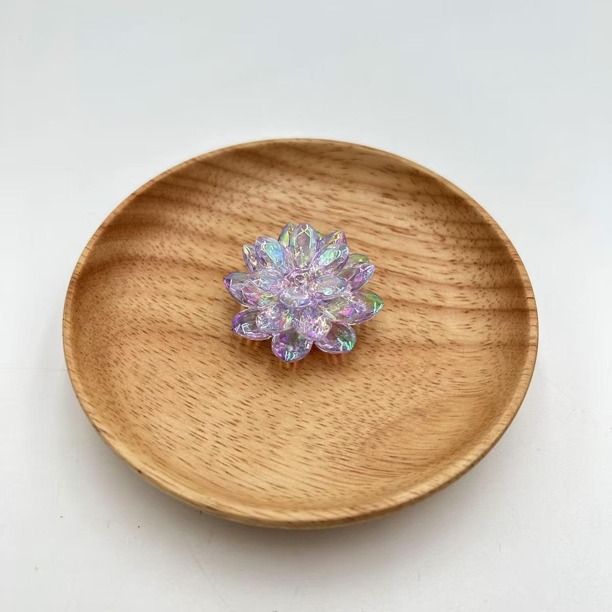 H042  1セット3個蓮の花型ビーズ