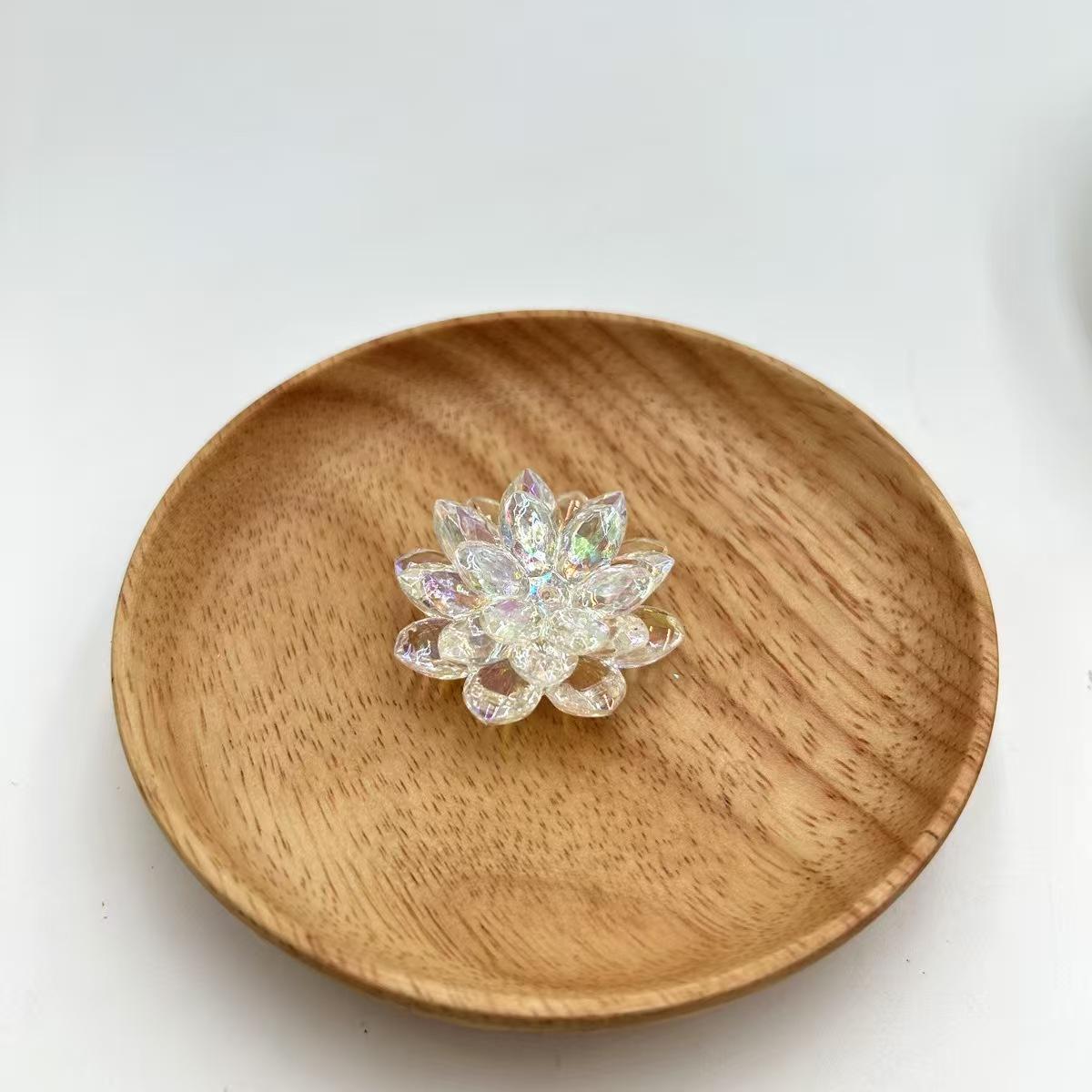 H044  1セット3個蓮の花型ビーズ