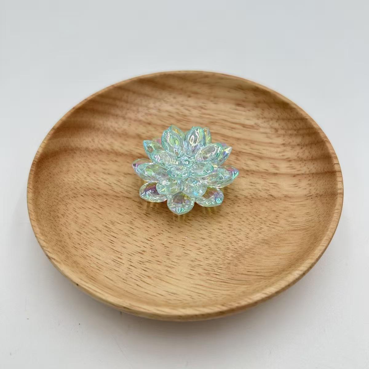 H045  1セット3個蓮の花型ビーズ